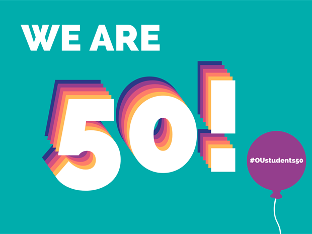 Image reads 'We are 50! #OUstudents50'