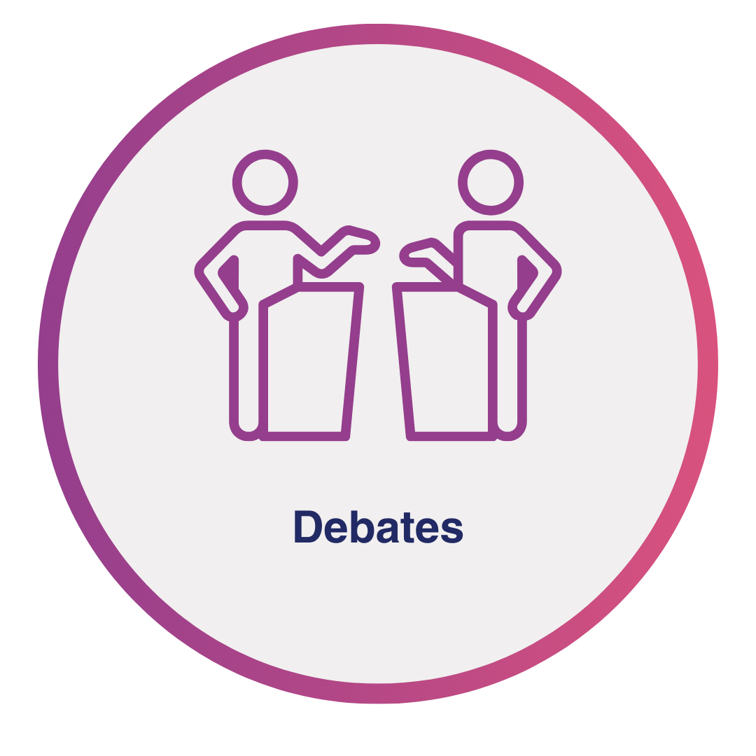 Press here to find out more information about debate.