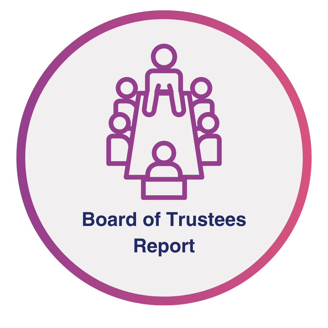 Press here to read the board of trustees report. 